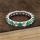 2 - Audrey 3.80 mm Emerald and Lab Grown Diamond U Prong Eternity Band 