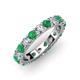 3 - Audrey 3.80 mm Emerald and Lab Grown Diamond U Prong Eternity Band 