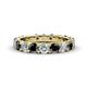 1 - Audrey 3.80 mm Black and White Lab Grown Diamond U Prong Eternity Band 