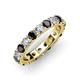3 - Audrey 3.80 mm Black and White Lab Grown Diamond U Prong Eternity Band 
