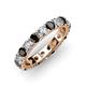 3 - Audrey 3.80 mm Black and White Lab Grown Diamond U Prong Eternity Band 