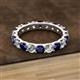 2 - Audrey 3.80 mm Blue and White Lab Grown Diamond U Prong Eternity Band 