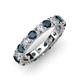 3 - Audrey 3.80 mm Blue and White Lab Grown Diamond U Prong Eternity Band 