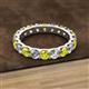 2 - Audrey 3.80 mm Yellow and White Lab Grown Diamond U Prong Eternity Band 