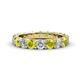 1 - Audrey 3.80 mm Yellow and White Lab Grown Diamond U Prong Eternity Band 