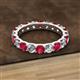 2 - Audrey 3.80 mm Ruby and Lab Grown Diamond U Prong Eternity Band 