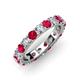 3 - Audrey 3.80 mm Ruby and Lab Grown Diamond U Prong Eternity Band 