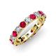 3 - Audrey 3.80 mm Ruby and Lab Grown Diamond U Prong Eternity Band 