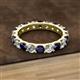 2 - Audrey 3.80 mm Blue Sapphire and Lab Grown Diamond U Prong Eternity Band 
