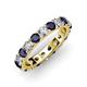 3 - Audrey 3.80 mm Blue Sapphire and Lab Grown Diamond U Prong Eternity Band 