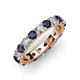 3 - Audrey 3.80 mm Blue Sapphire and Lab Grown Diamond U Prong Eternity Band 