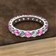 2 - Audrey 3.80 mm Pink Sapphire and Lab Grown Diamond U Prong Eternity Band 