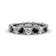 1 - Audrey 3.80 mm Black and White Lab Grown Diamond U Prong Eternity Band 
