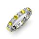 3 - Audrey 3.80 mm Yellow and White Lab Grown Diamond U Prong Eternity Band 