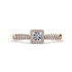 1 - Emily Classic 5.50 mm Princess Cut and Round Diamond Micro Pave Tapered Shank Halo Engagement Ring 