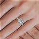 5 - Emily Classic 5.50 mm Princess Cut and Round Diamond Micro Pave Tapered Shank Halo Engagement Ring 