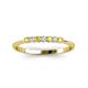 2 - Reina 2.00 mm Yellow Sapphire and Lab Grown Diamond 7 Stone Wedding Band 