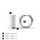 4 - Candice 2.10 mm White Sapphire Double Row Hoop Earrings 