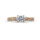 1 - Lyla Classic Princess Cut Diamond Braided Shank Three Stone Engagement Ring 