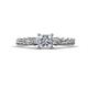 1 - Lyla Classic Princess Cut Diamond Braided Shank Three Stone Engagement Ring 