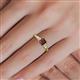 5 - Lyla Classic Princess Cut Red Garnet and Diamond Braided Shank Three Stone Engagement Ring 