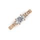 3 - Lyla Classic Princess Cut Diamond Braided Shank Three Stone Engagement Ring 
