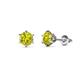 1 - Kenna Yellow Diamond (4mm) Martini Solitaire Stud Earrings 