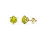 1 - Kenna Yellow Diamond (4mm) Martini Solitaire Stud Earrings 