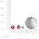 3 - Kenna Pink Tourmaline (5mm) Martini Solitaire Stud Earrings 