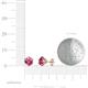 4 - Kenna Pink Tourmaline (5mm) Martini Solitaire Stud Earrings 