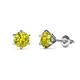 1 - Kenna Yellow Diamond (5mm) Martini Solitaire Stud Earrings 