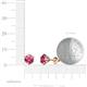 4 - Kenna Pink Tourmaline (6.5mm) Martini Solitaire Stud Earrings 