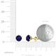 4 - Kenna Blue Sapphire (6mm) Martini Solitaire Stud Earrings 