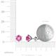 4 - Kenna Pink Sapphire (6mm) Martini Solitaire Stud Earrings 