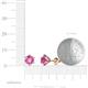4 - Kenna Pink Sapphire (6mm) Martini Solitaire Stud Earrings 