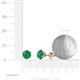 4 - Kenna Emerald (6mm) Martini Solitaire Stud Earrings 