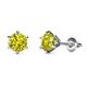 1 - Kenna Yellow Diamond (6.5mm) Martini Solitaire Stud Earrings 