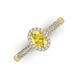 3 - Emily Classic Oval Cut Yellow Sapphire and Round Diamond Micro Pave Tapered Shank Halo Engagement Ring 
