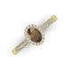 3 - Emily Classic Oval Cut Smoky Quartz and Round Diamond Micro Pave Tapered Shank Halo Engagement Ring 