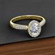 2 - Emily Classic Oval Cut and Round Diamond Micro Pave Tapered Shank Halo Engagement Ring 