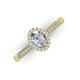 3 - Emily Classic Oval Cut and Round Diamond Micro Pave Tapered Shank Halo Engagement Ring 