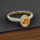 2 - Emily Classic Oval Cut Citrine and Round Diamond Micro Pave Tapered Shank Halo Engagement Ring 