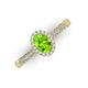 3 - Emily Classic Oval Cut Peridot and Round Diamond Micro Pave Tapered Shank Halo Engagement Ring 