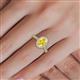 5 - Emily Classic Oval Cut Yellow Sapphire and Round Diamond Micro Pave Tapered Shank Halo Engagement Ring 