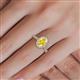5 - Emily Classic Oval Cut Yellow Sapphire and Round Diamond Micro Pave Tapered Shank Halo Engagement Ring 