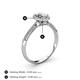 4 - Emily Classic Oval Cut and Round Diamond Micro Pave Tapered Shank Halo Engagement Ring 