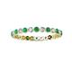 2 - Valerie 2.40 mm Emerald and Diamond Eternity Band 