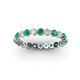 2 - Valerie 2.70 mm Emerald and Diamond Eternity Band 