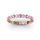 2 - Valerie 2.70 mm Pink Sapphire and Diamond Eternity Band 