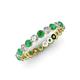 3 - Valerie 2.70 mm Emerald and Diamond Eternity Band 